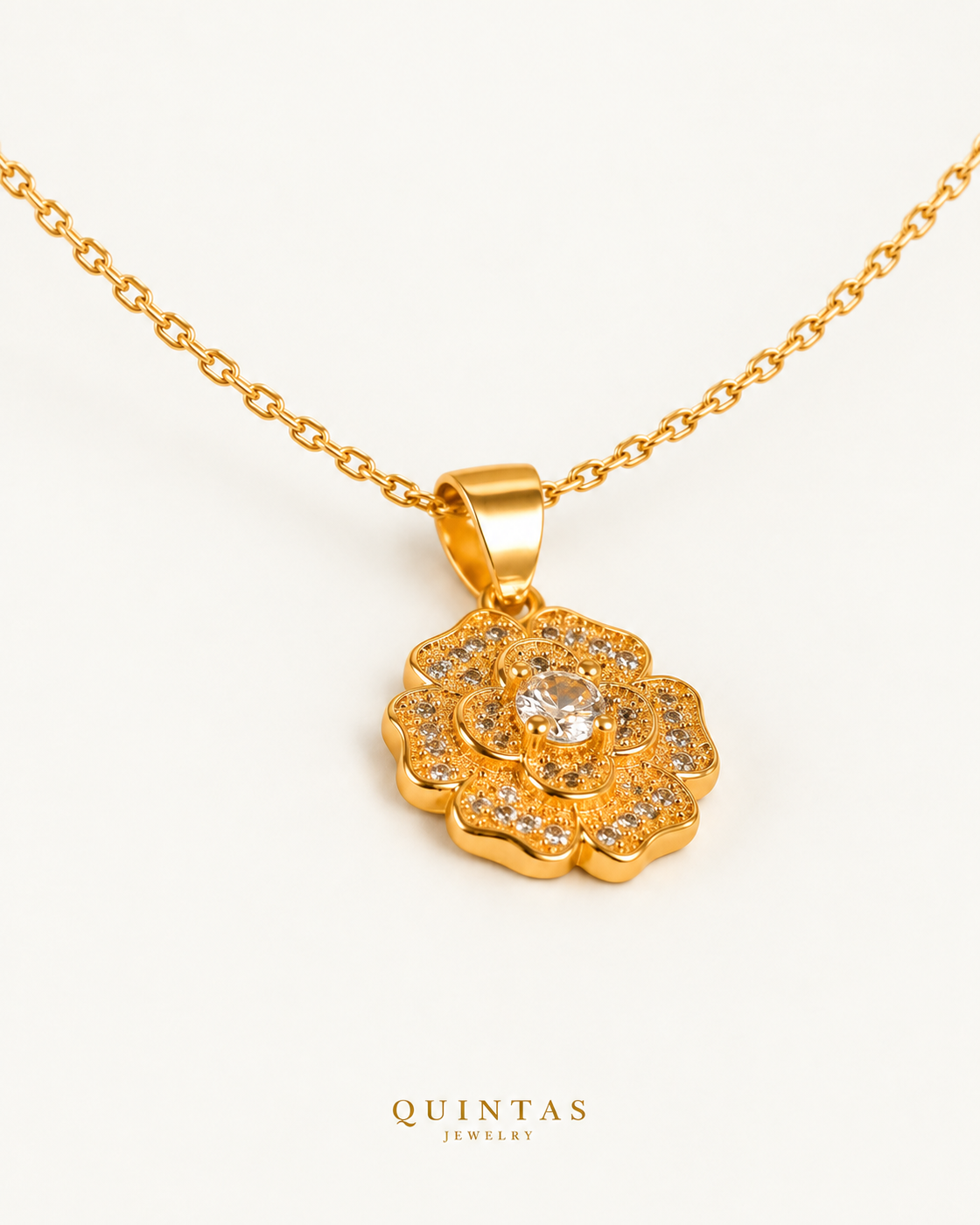 Gardenia Flower Necklace — actual-source Cable oblique wider SECOND