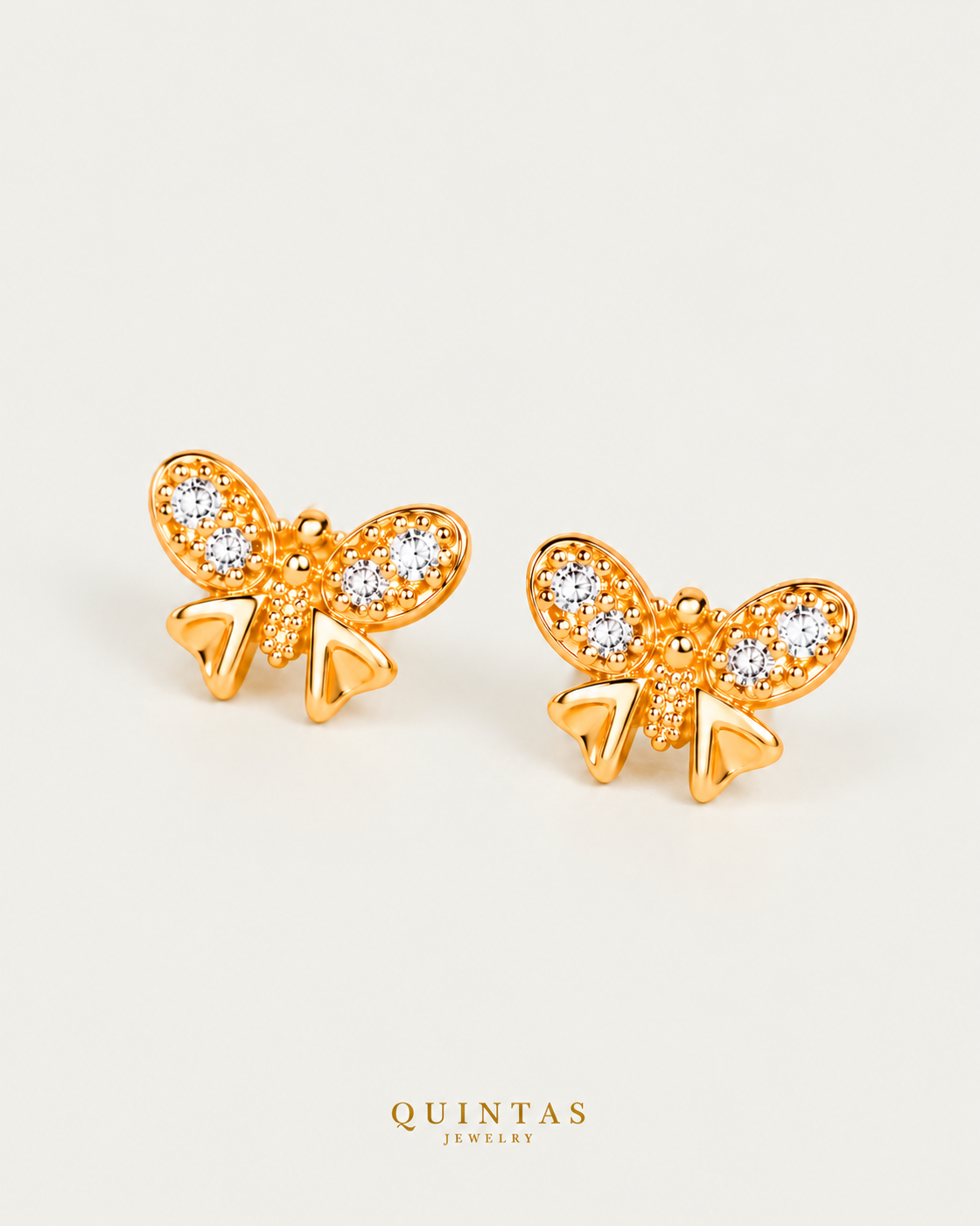 Sophie Butterfly Stud Earrings — companion, neutral greige