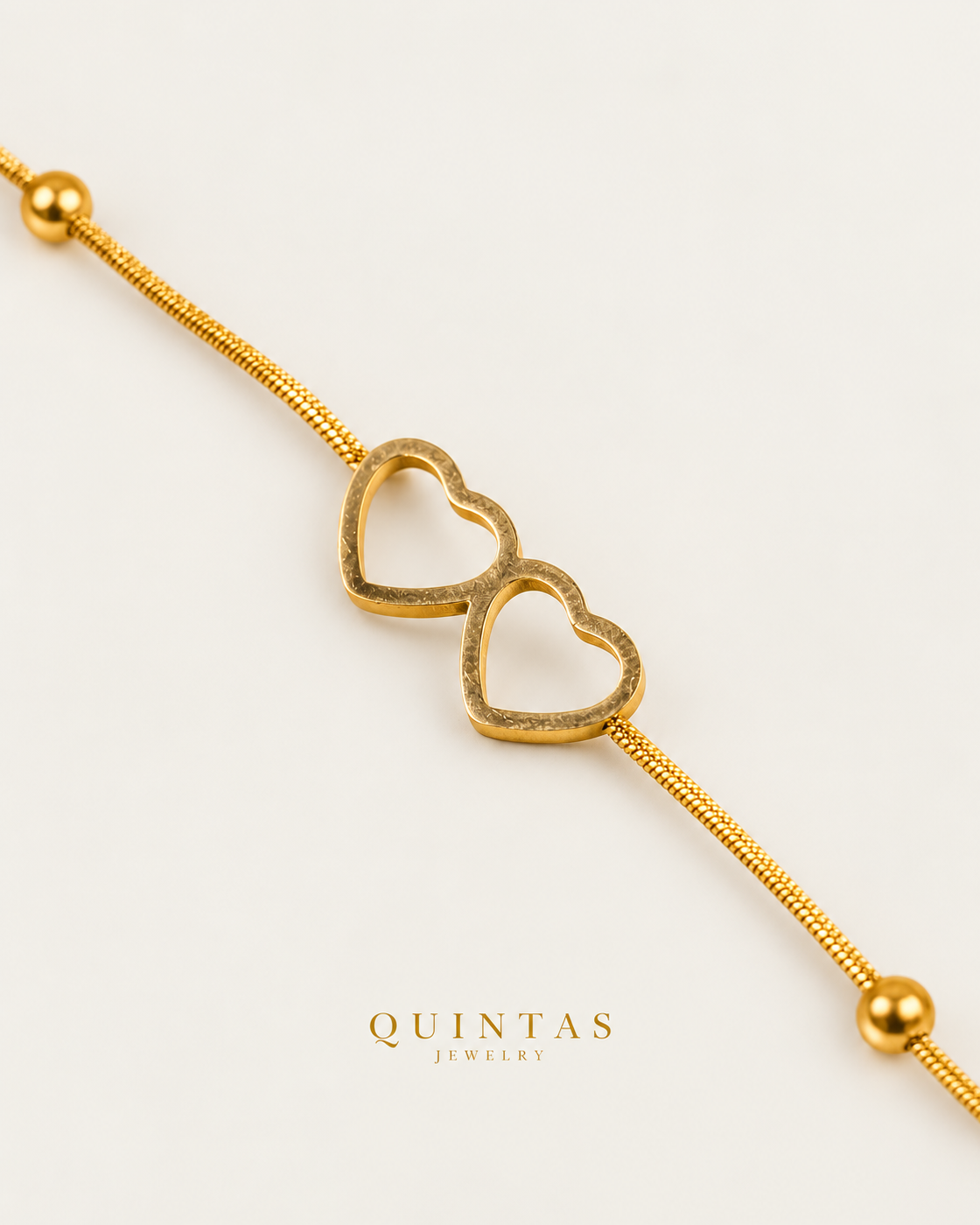 Two-Hearts-Bead companion on neutral greige