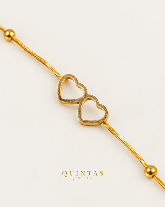 Two-Hearts-Bead companion on neutral greige