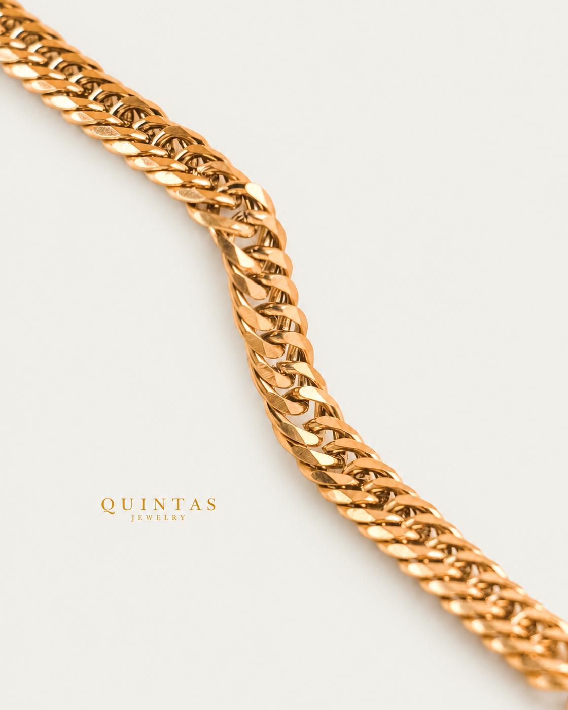Valen-Gold-Cuban companion on neutral greige