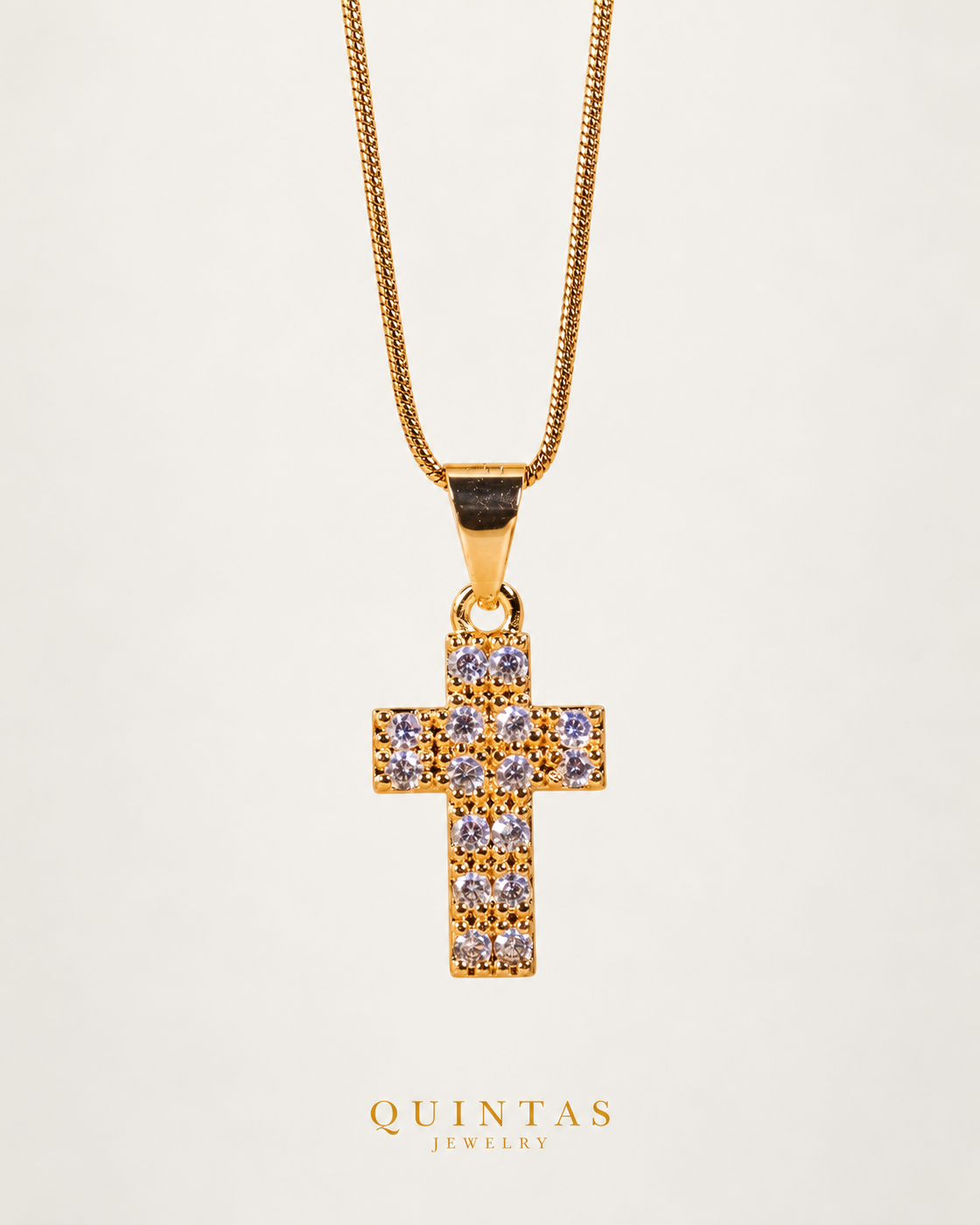 King's Cross Necklace — actual Snake chain, off-white