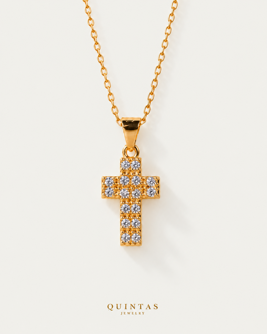 King's Cross Necklace — cable chain, neutral greige hero