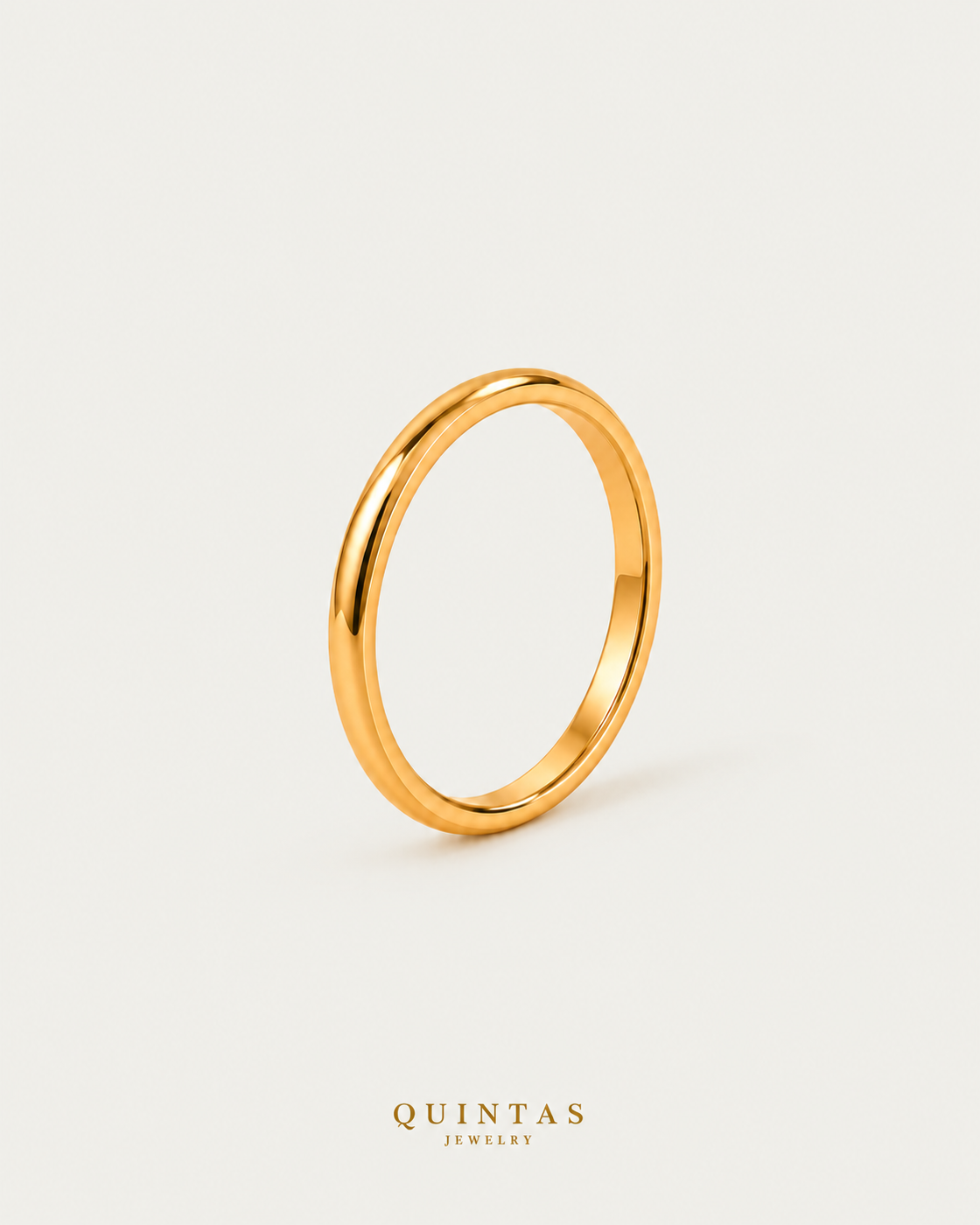 Minimalist Gold Ring — gold ring chain, neutral greige companion