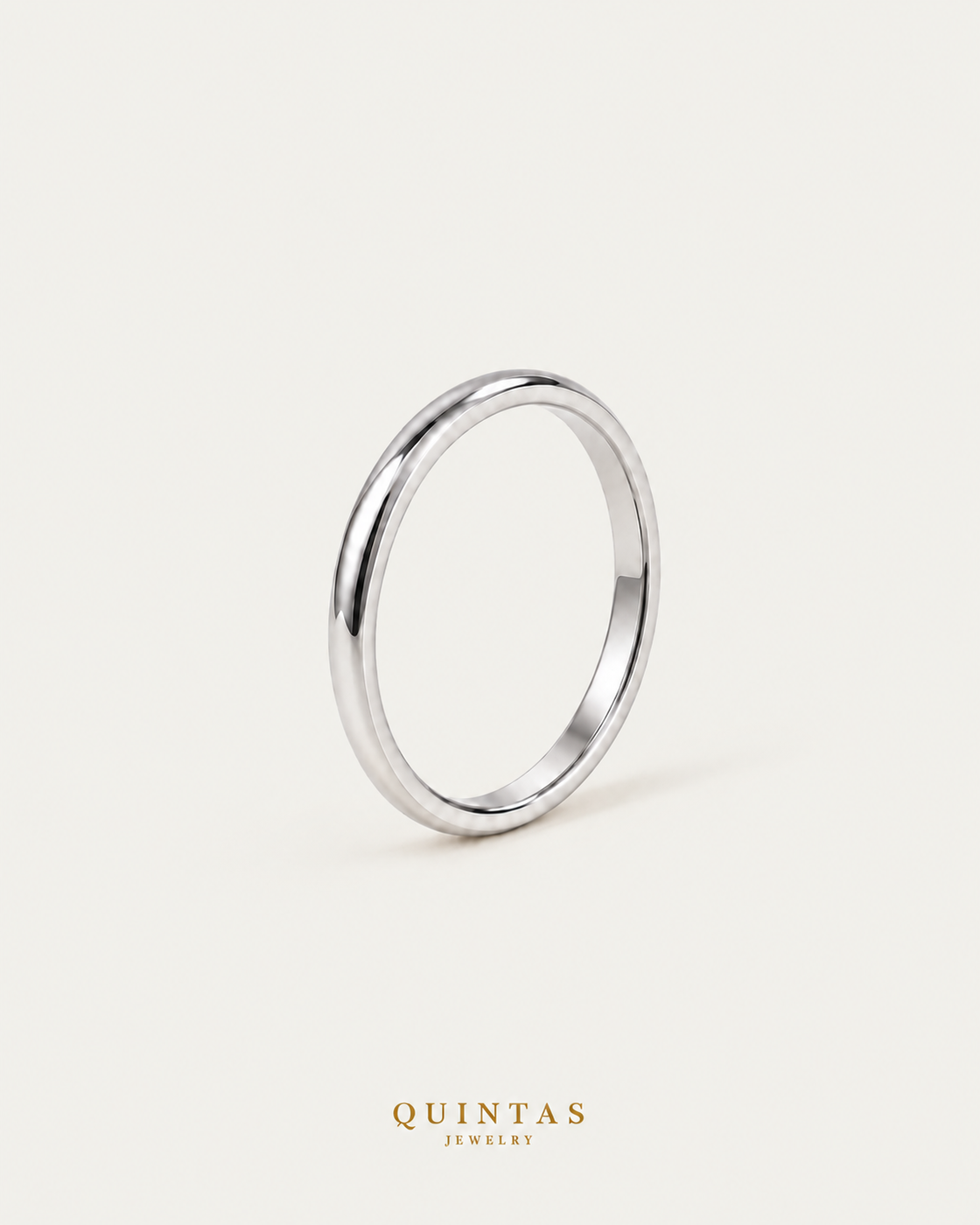 Minimalist Silver Ring — silver ring chain, neutral greige companion