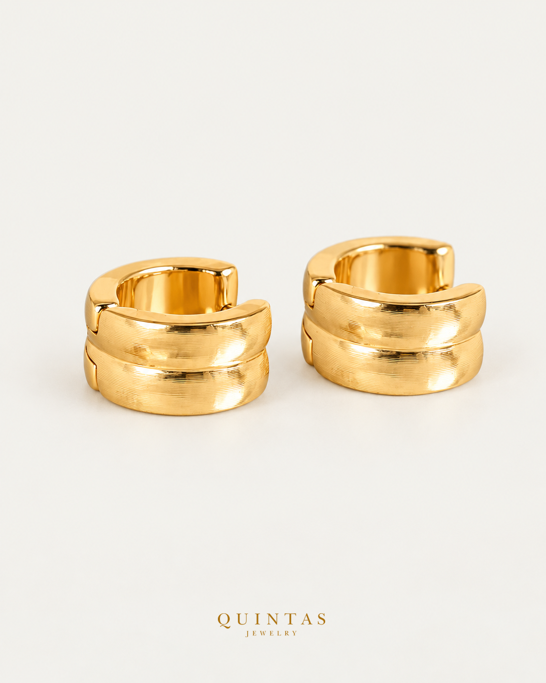 Selena Lying earrings — matching pair on off-white, Quintas Jewelry