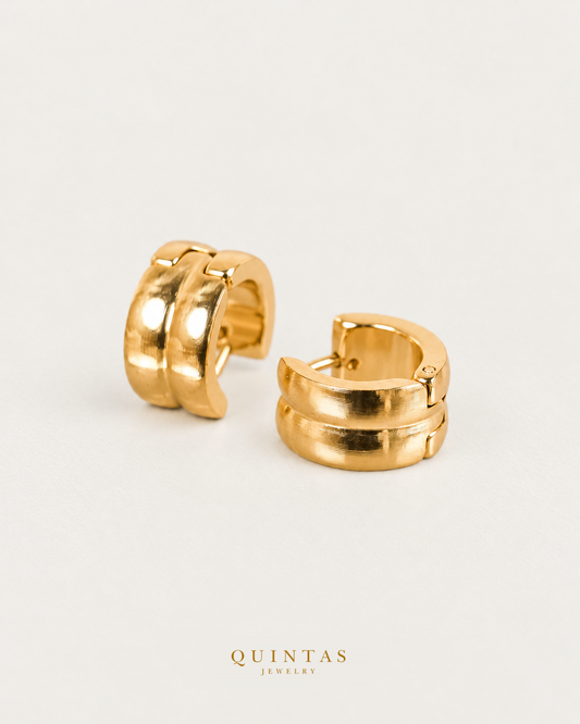 Selena Main earrings — matching pair on off-white, Quintas Jewelry