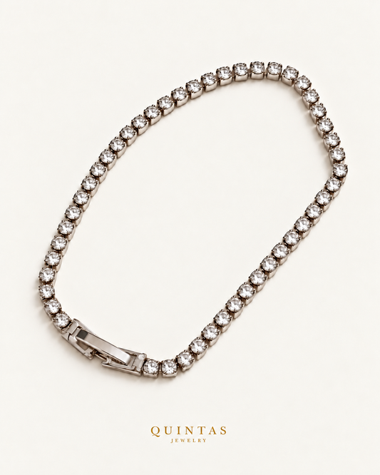 Eternal Silver Tennis Bracelet — closer main photo