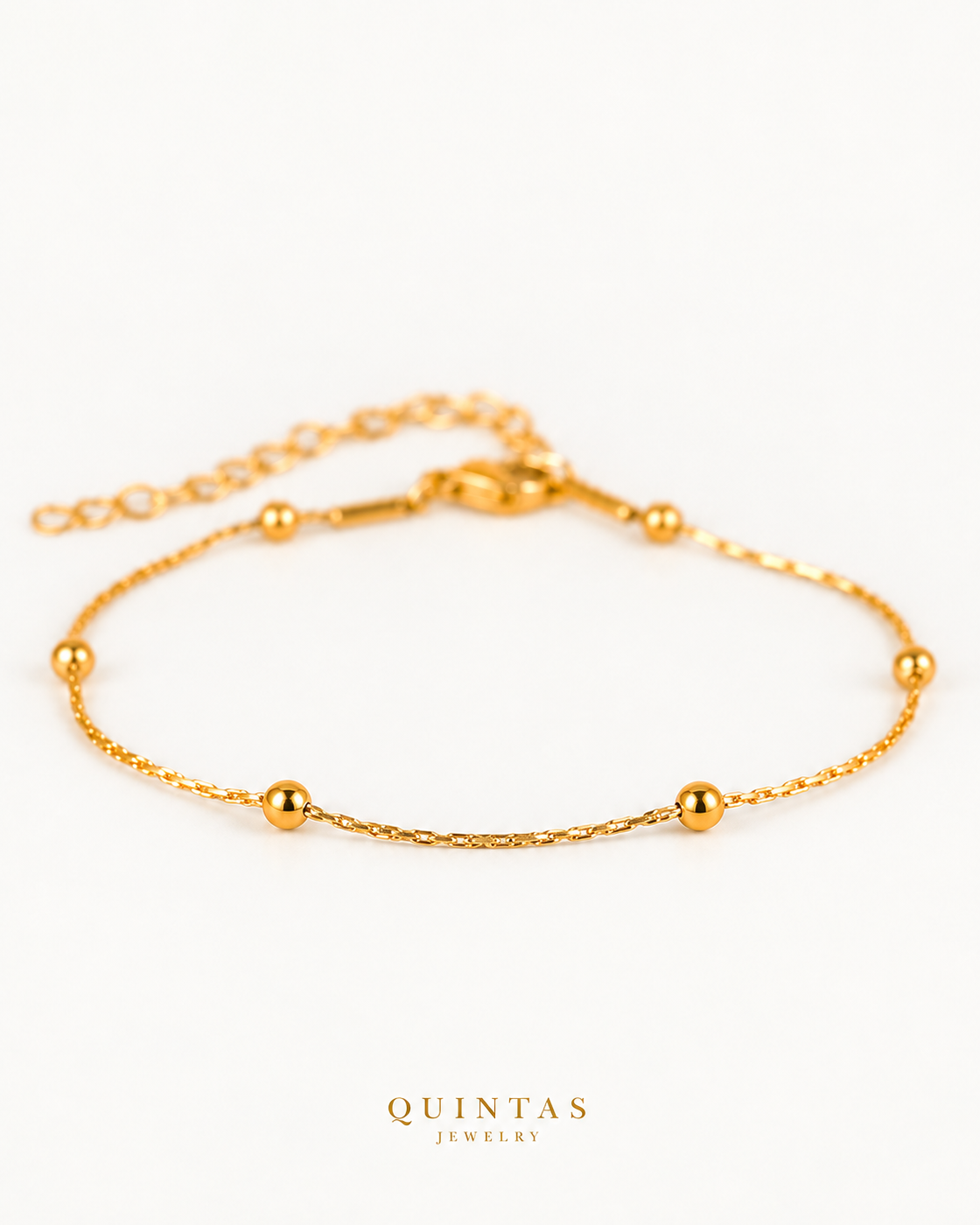 Lucia Bead Bracelet — Gold lower complementary angle