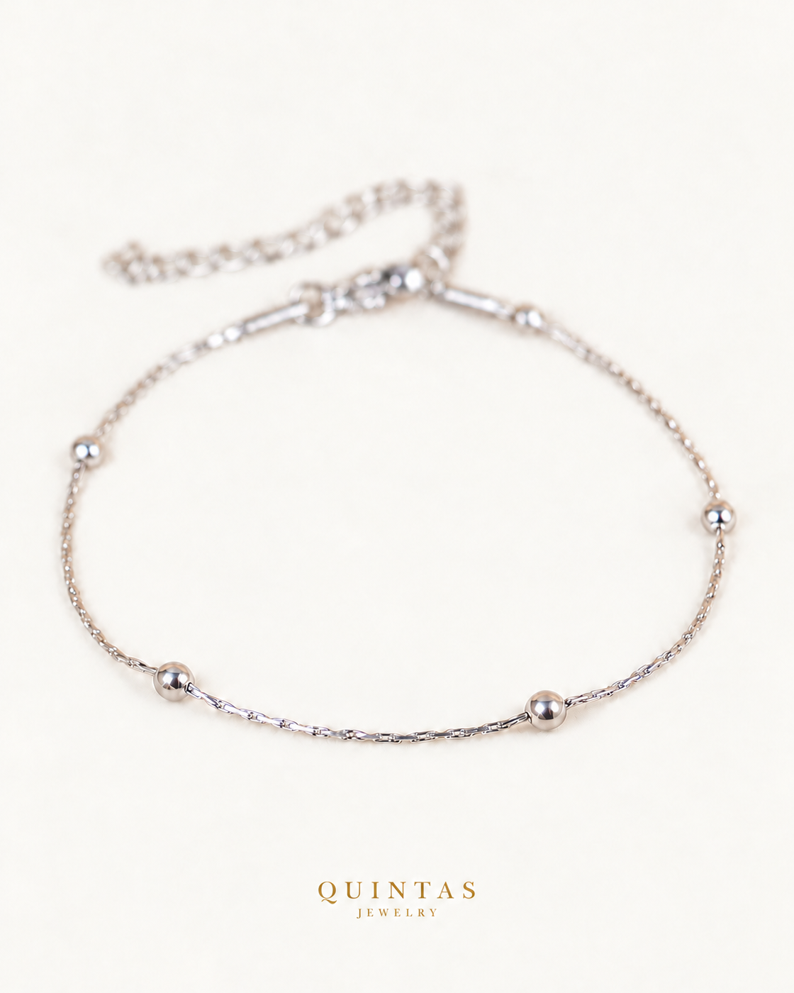Lucia Bead Bracelet — Silver larger main photo