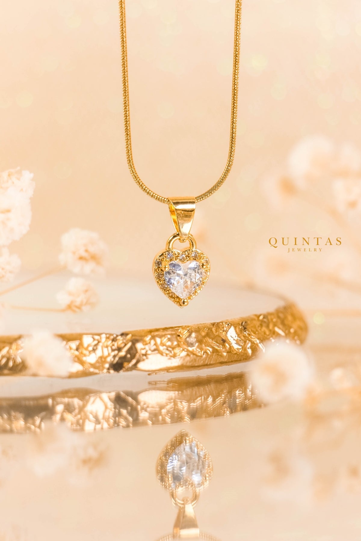 Audrey Diamond Heart Necklace
