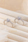 Audrey Diamond Heart Silver Ring (Adjustable)