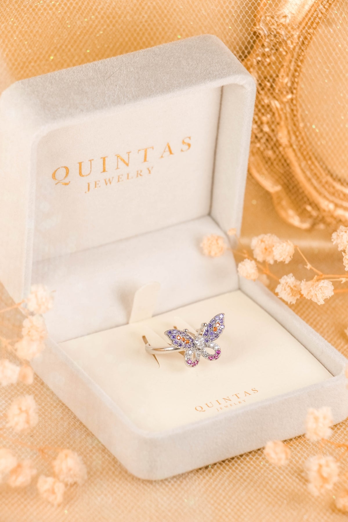 Arcadia Silver Butterfly Ring (Adjustable)