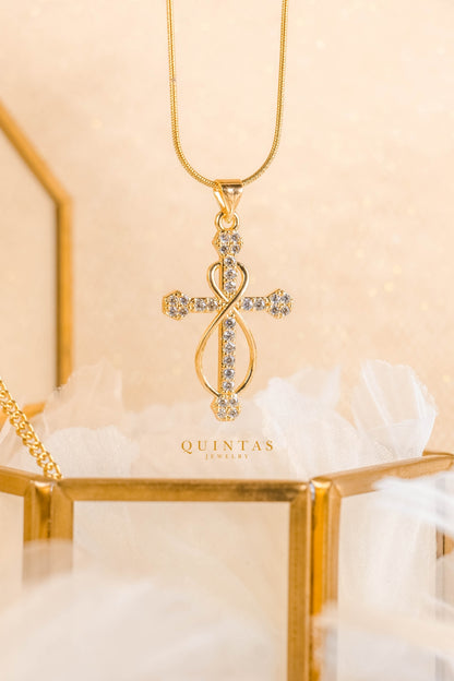 Infinity Faith Cross Necklace