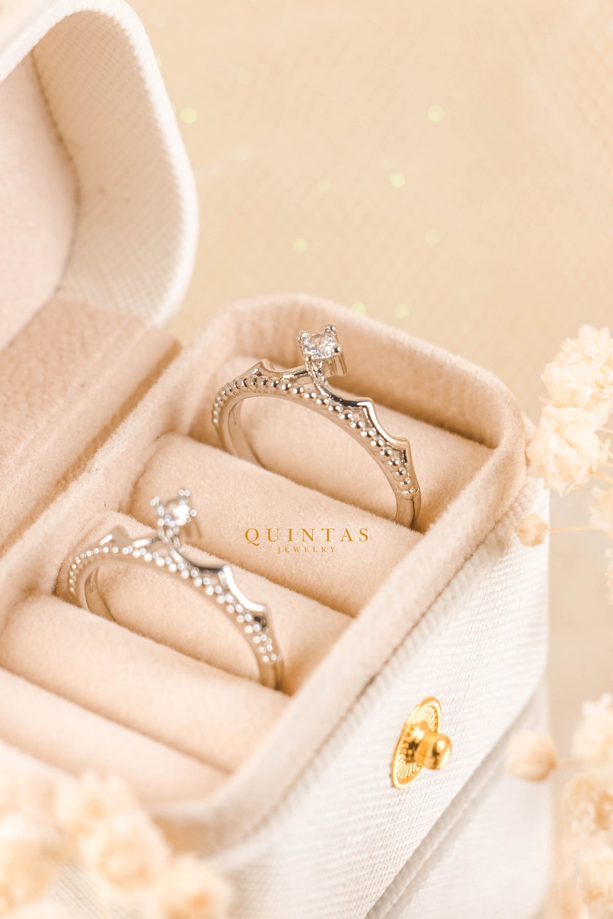 Vivienne Silver Crown Ring (Adjustable)