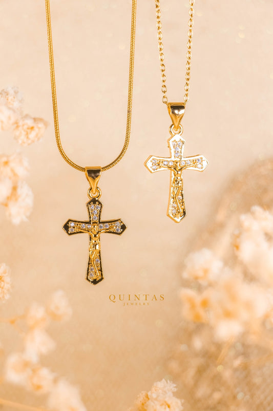 Christian's Rhinestone Cross Necklace