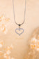 Althea Iced Heart Silver Necklace