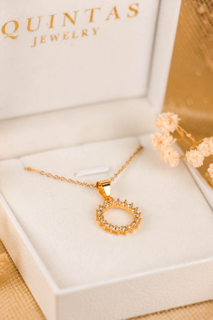 Cordelia Diamond Circle Necklace