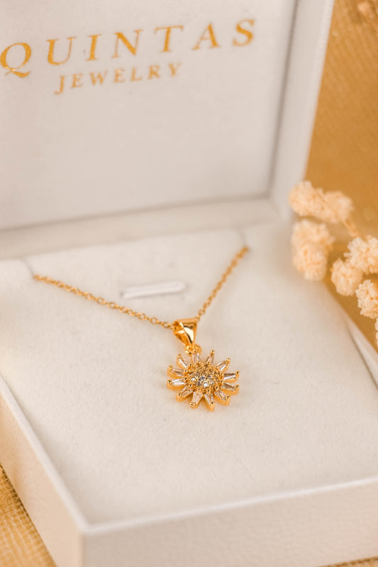 Sunflower Crystal Necklace