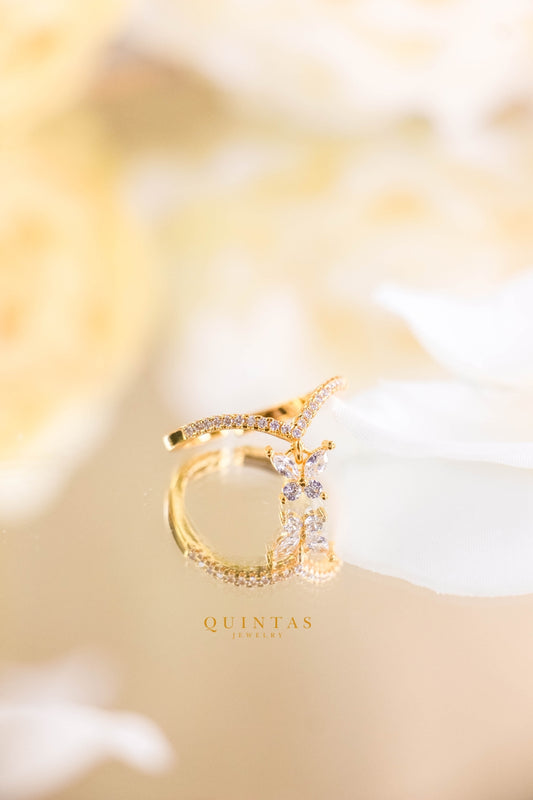 Ava Butterfly Diamond Ring (Adjustable)