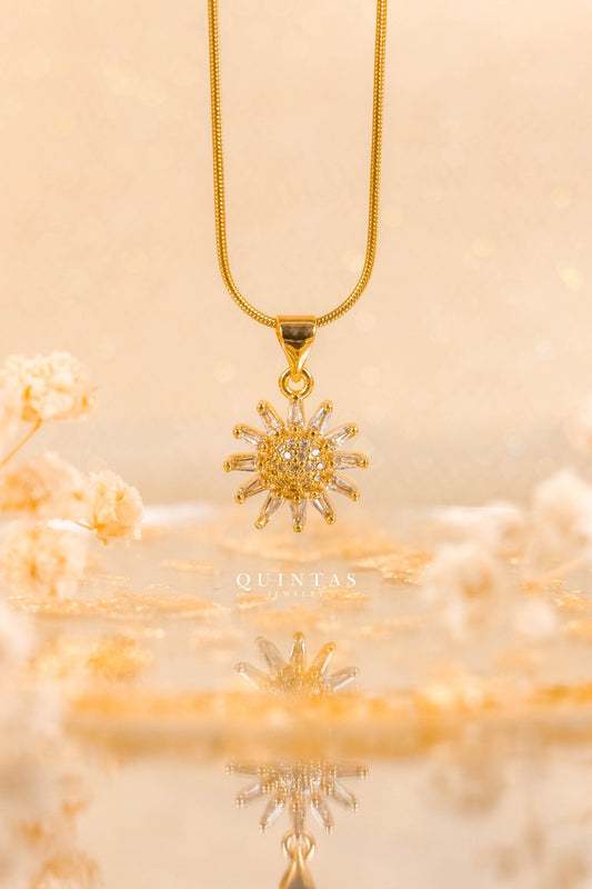 Sunflower Crystal Necklace