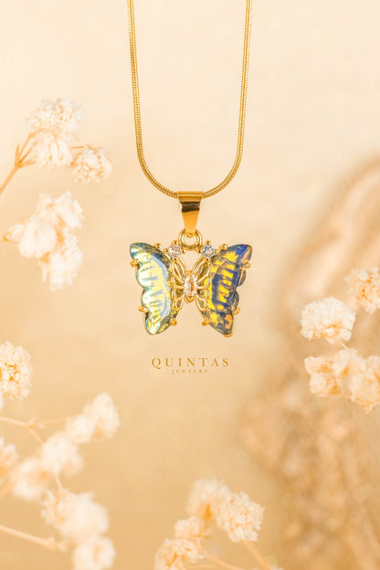 Pastel Butterfly Necklace