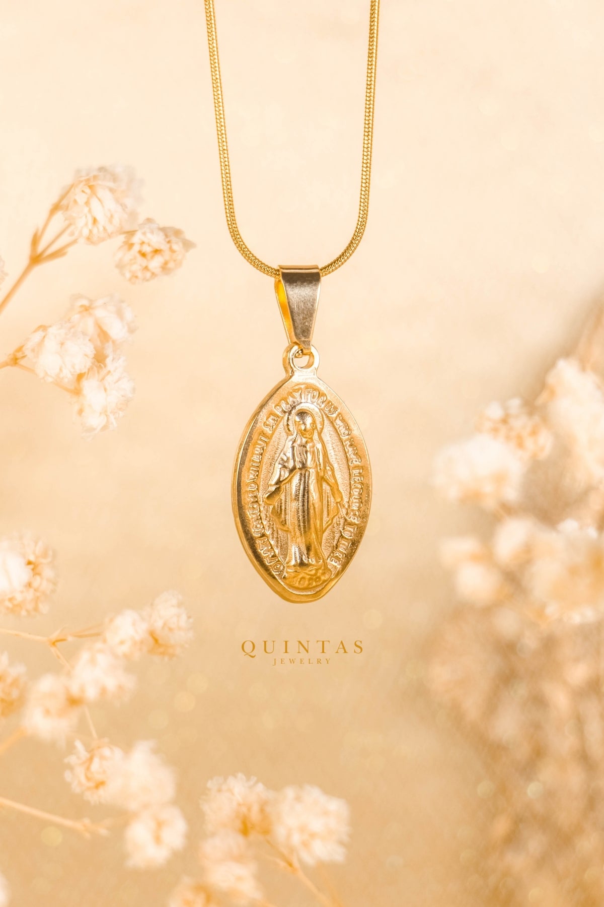 Miraculous Medal Pendant Mother Mary Necklace Mary Miraculous