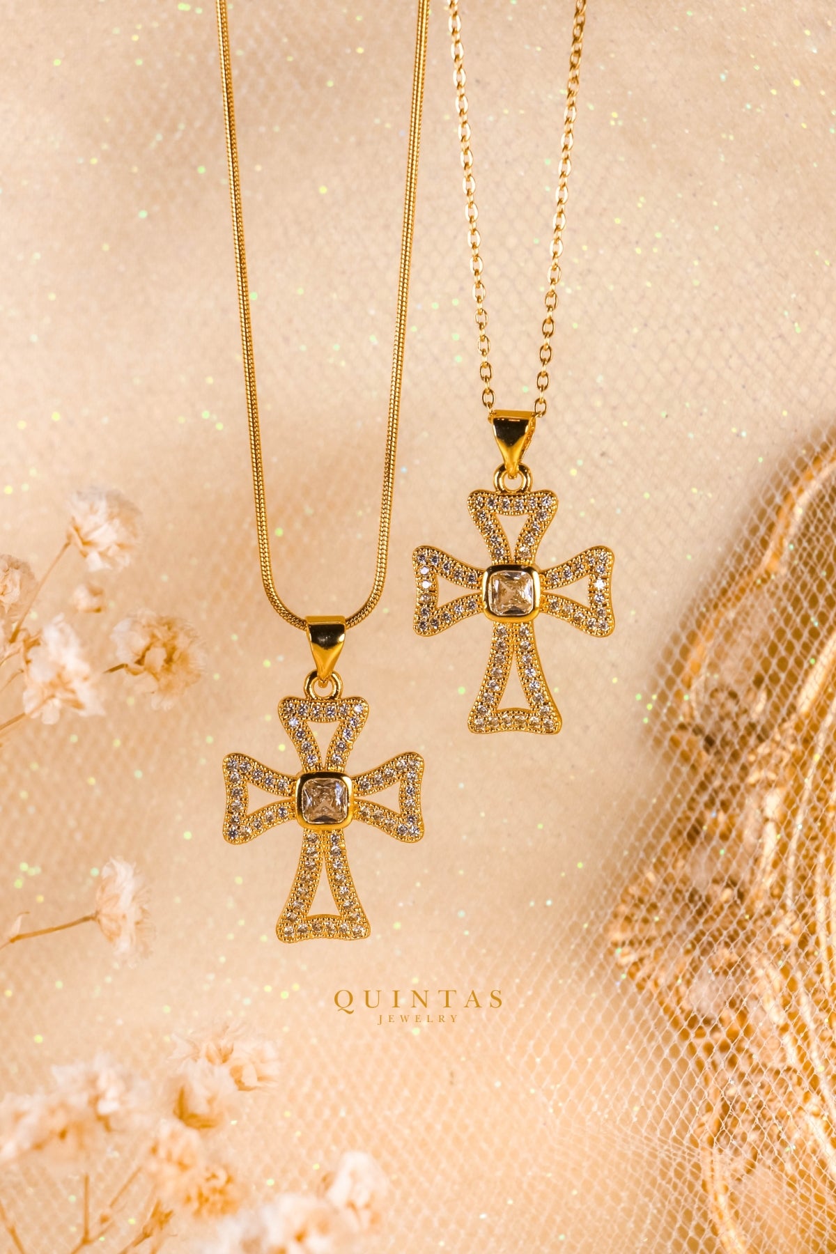 Harmony Diamond Cross Necklace