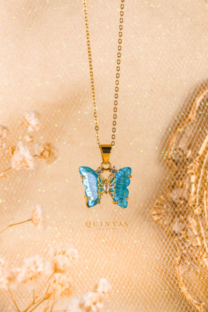 Pastel Butterfly Necklace