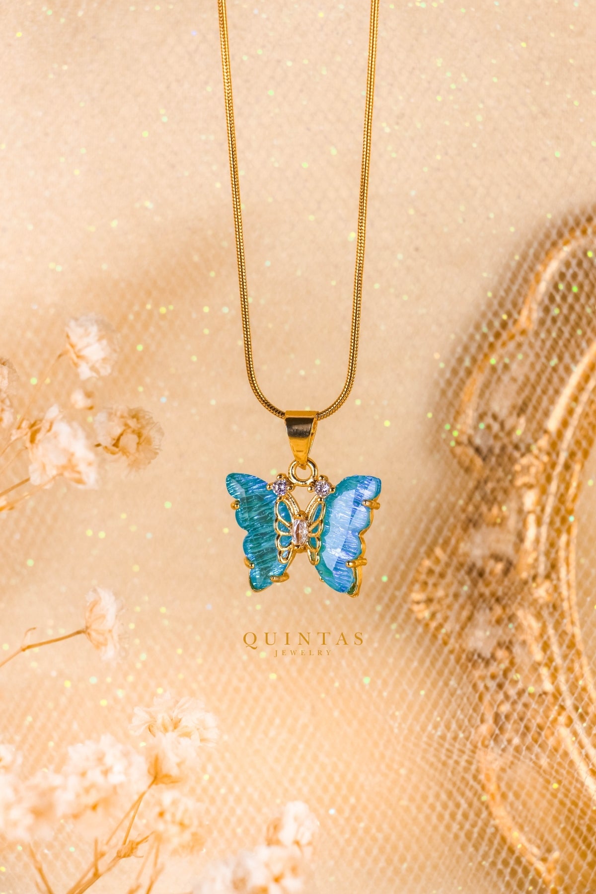 Pastel Butterfly Necklace