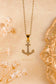 Rhinestone Anchor Necklace