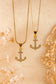 Rhinestone Anchor Necklace