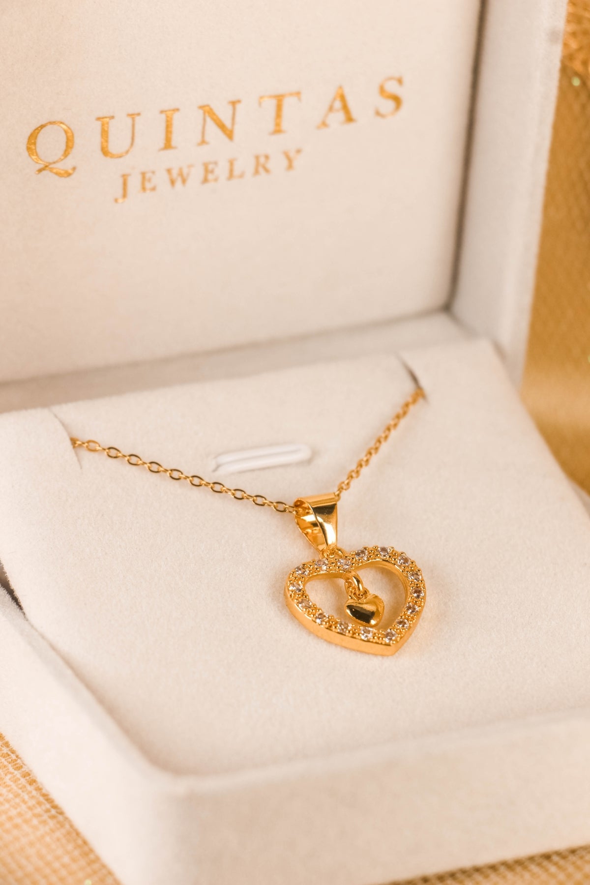 Audrey Sparkling Heart Necklace