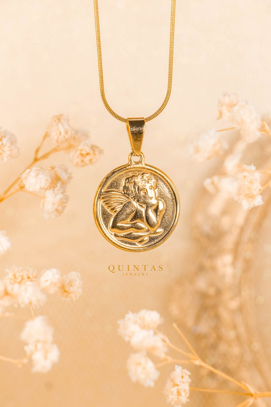 Guardian Angel Medallion Necklace