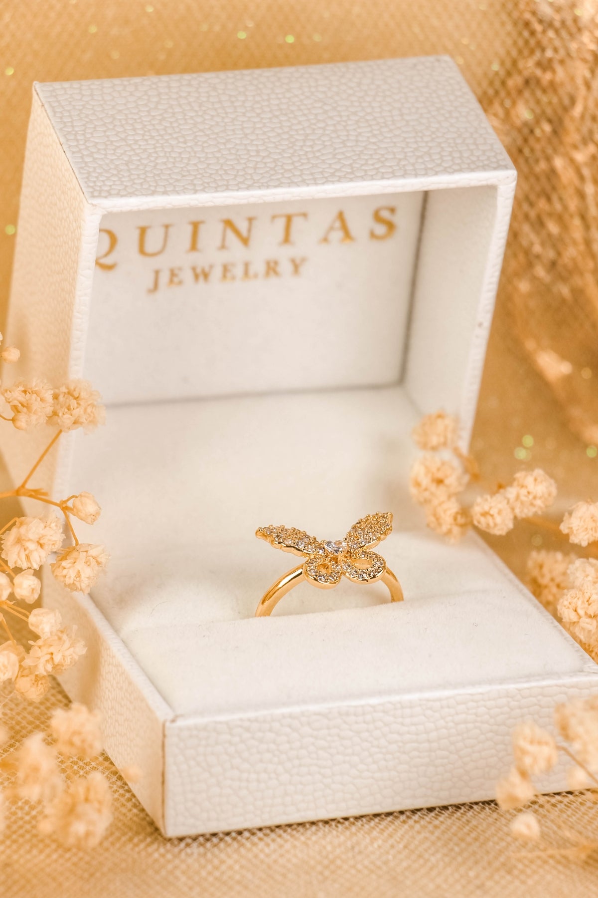 Theia Butterfly Diamond Ring (Adjustable)