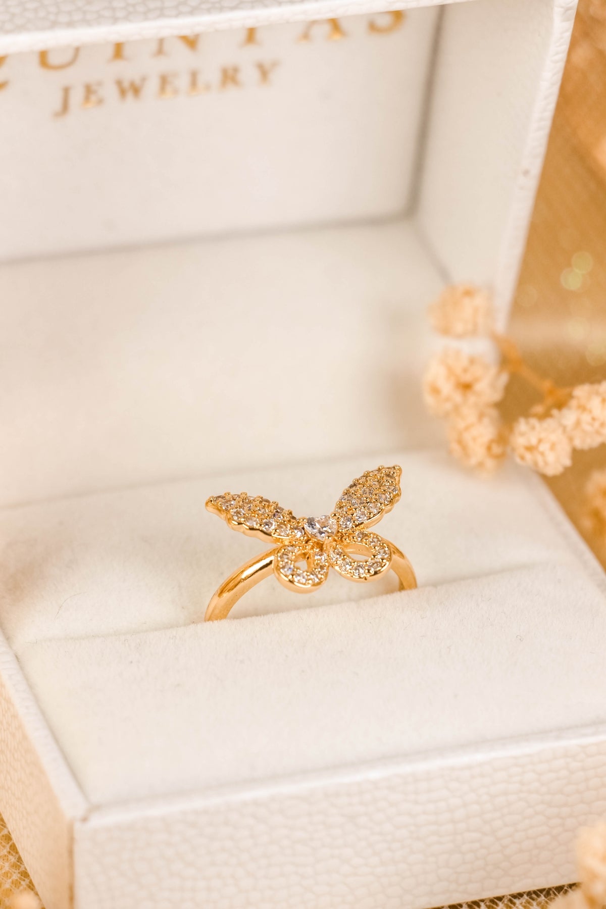 Theia Butterfly Diamond Ring (Adjustable)