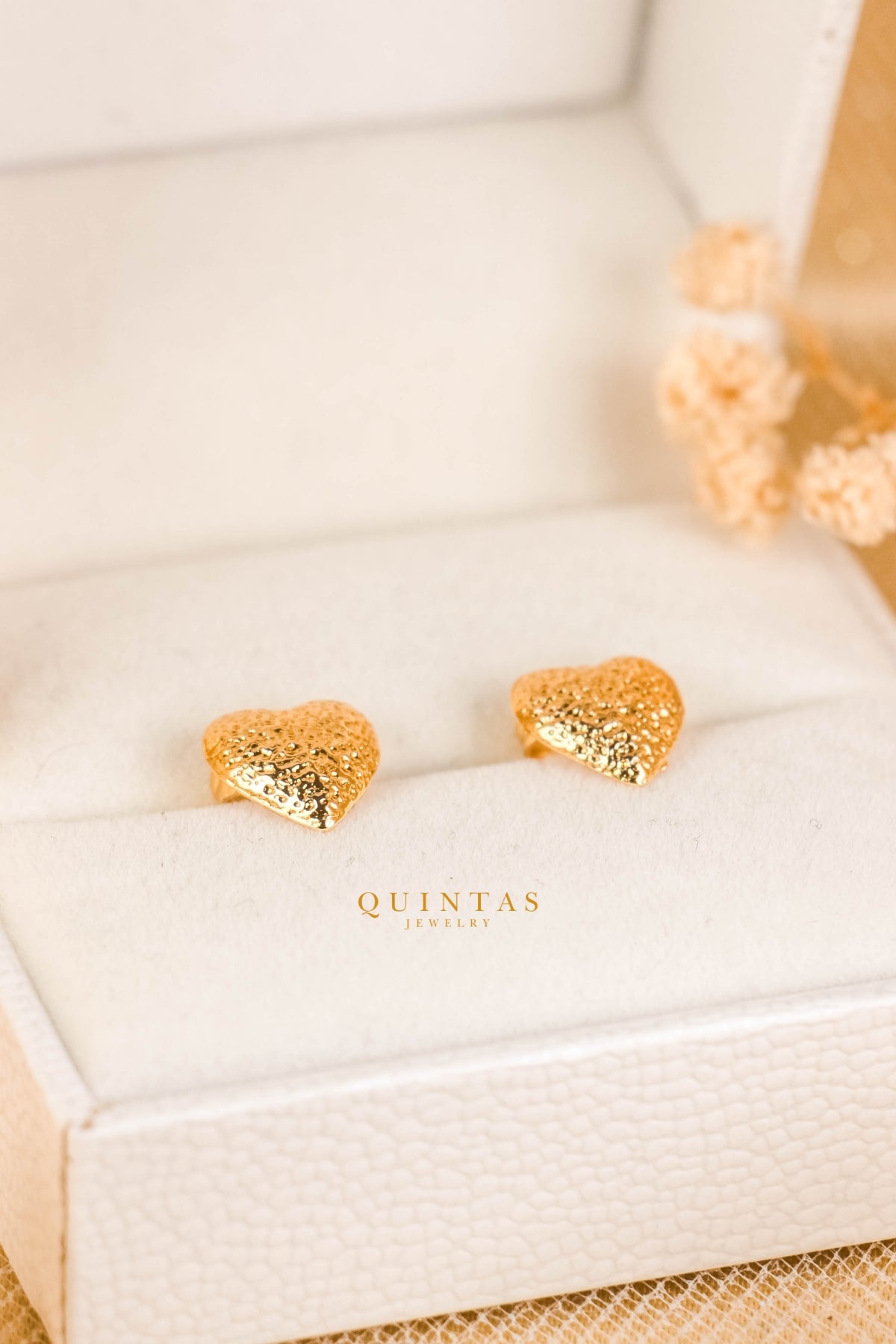 Verona Heart Stud Earrings