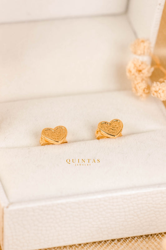 Carmina Heart Stud Earrings