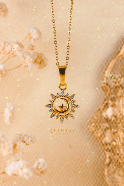 Moon And Sun Eclipse Necklace