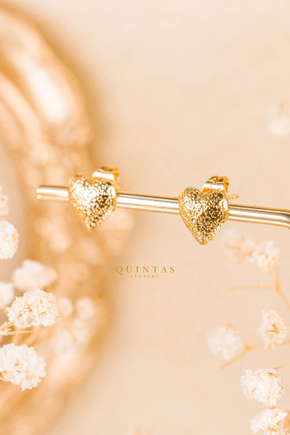 Verona Heart Stud Earrings