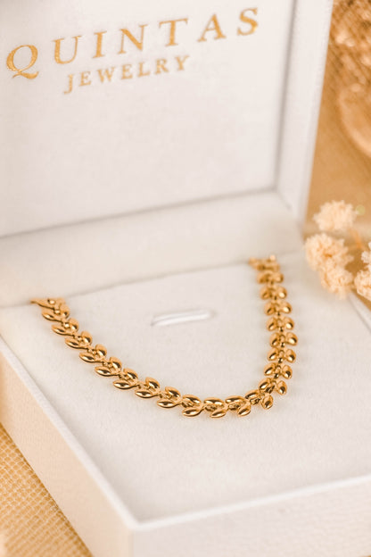 Liona Leaf Chain Bracelet