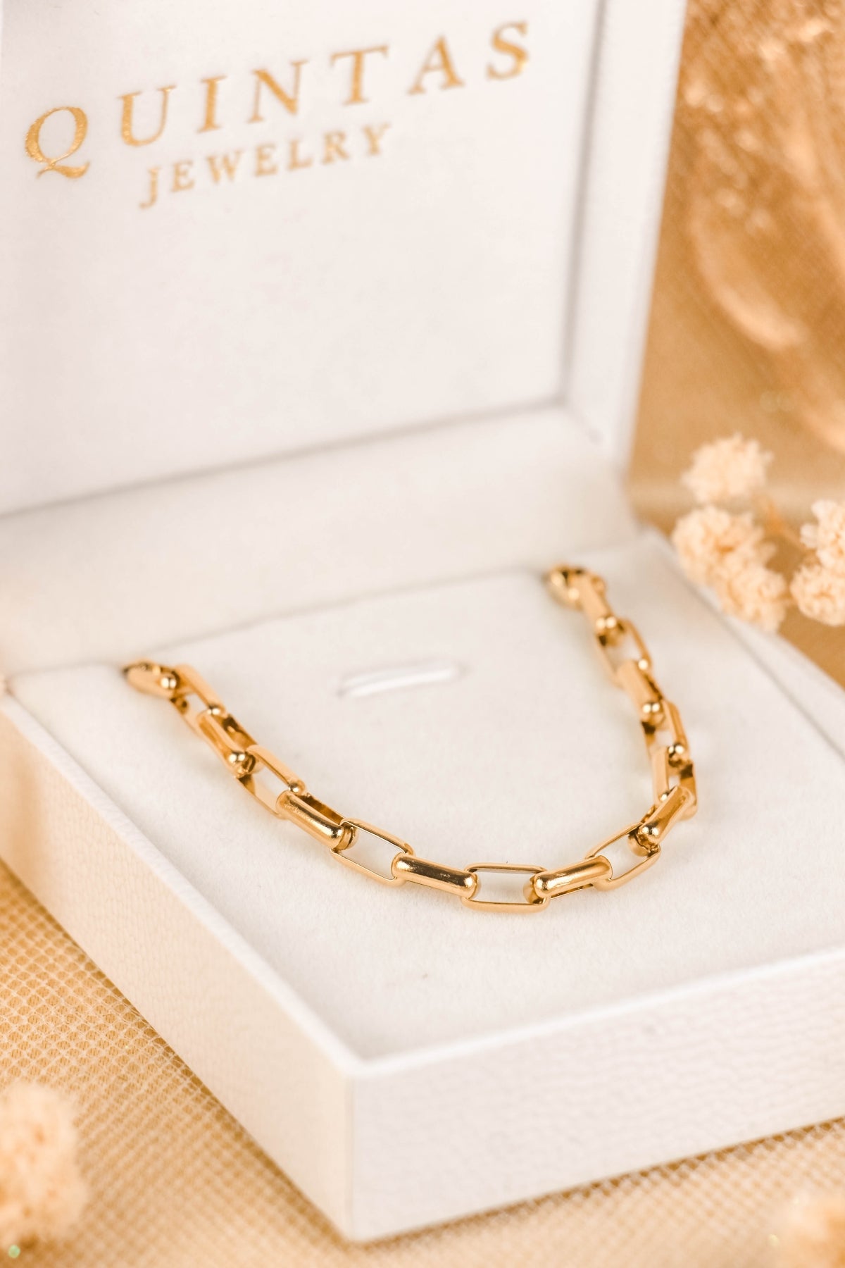 Alethea Square Chain Bracelet