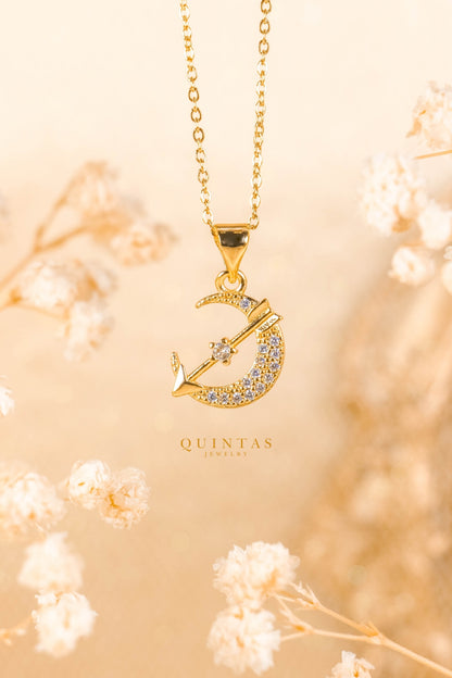 Moon + Arrow Necklace