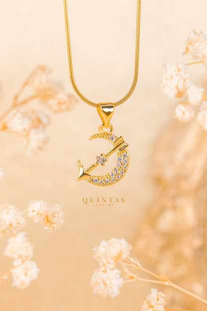 Moon + Arrow Necklace
