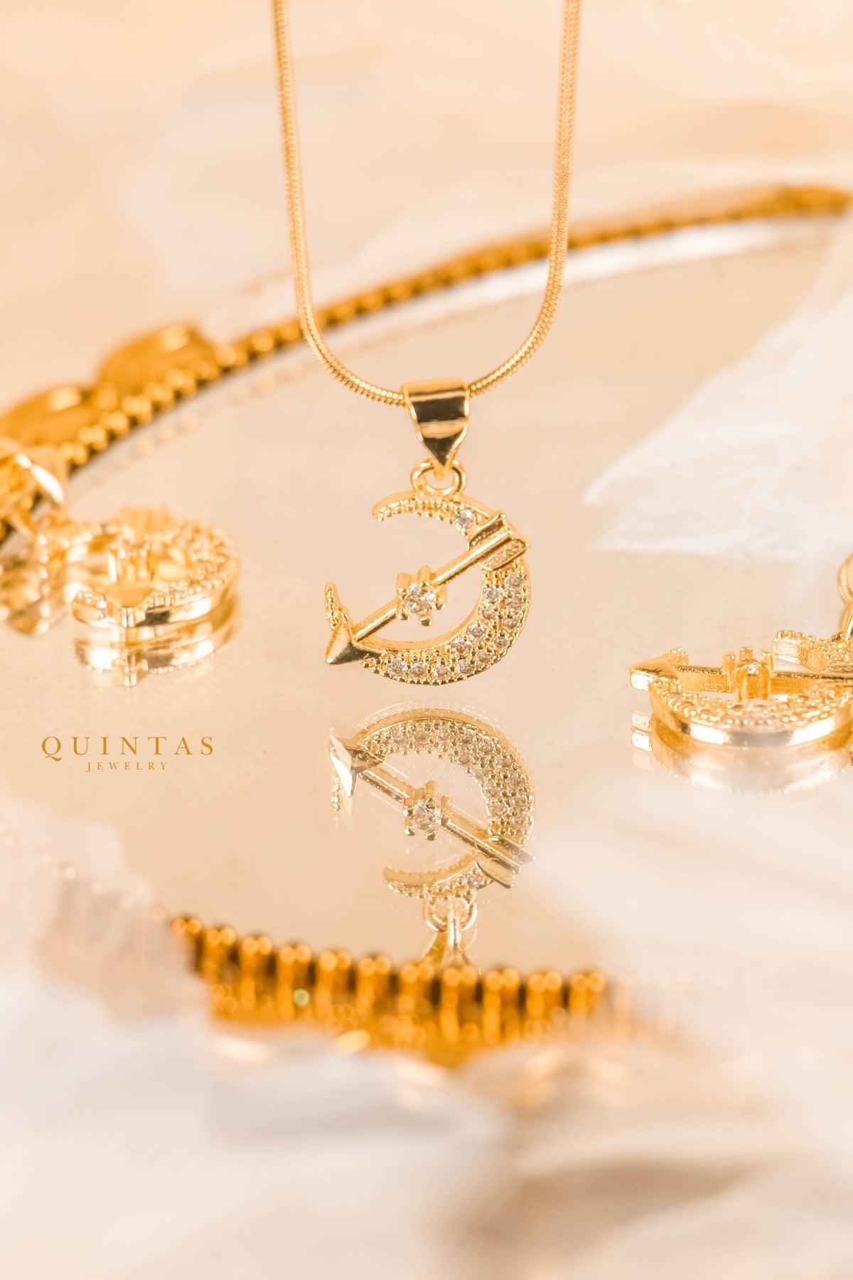 Moon + Arrow Necklace