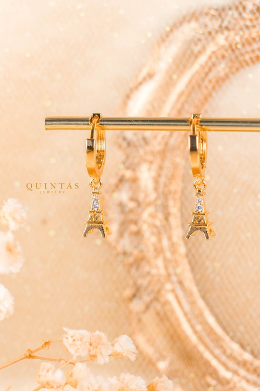 Eiffel Tower Hoop Earrings