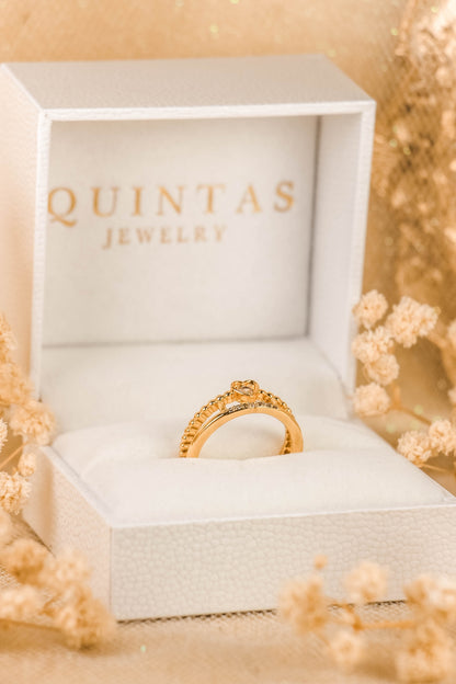 Regina Regal Heart Ring (Adjustable)