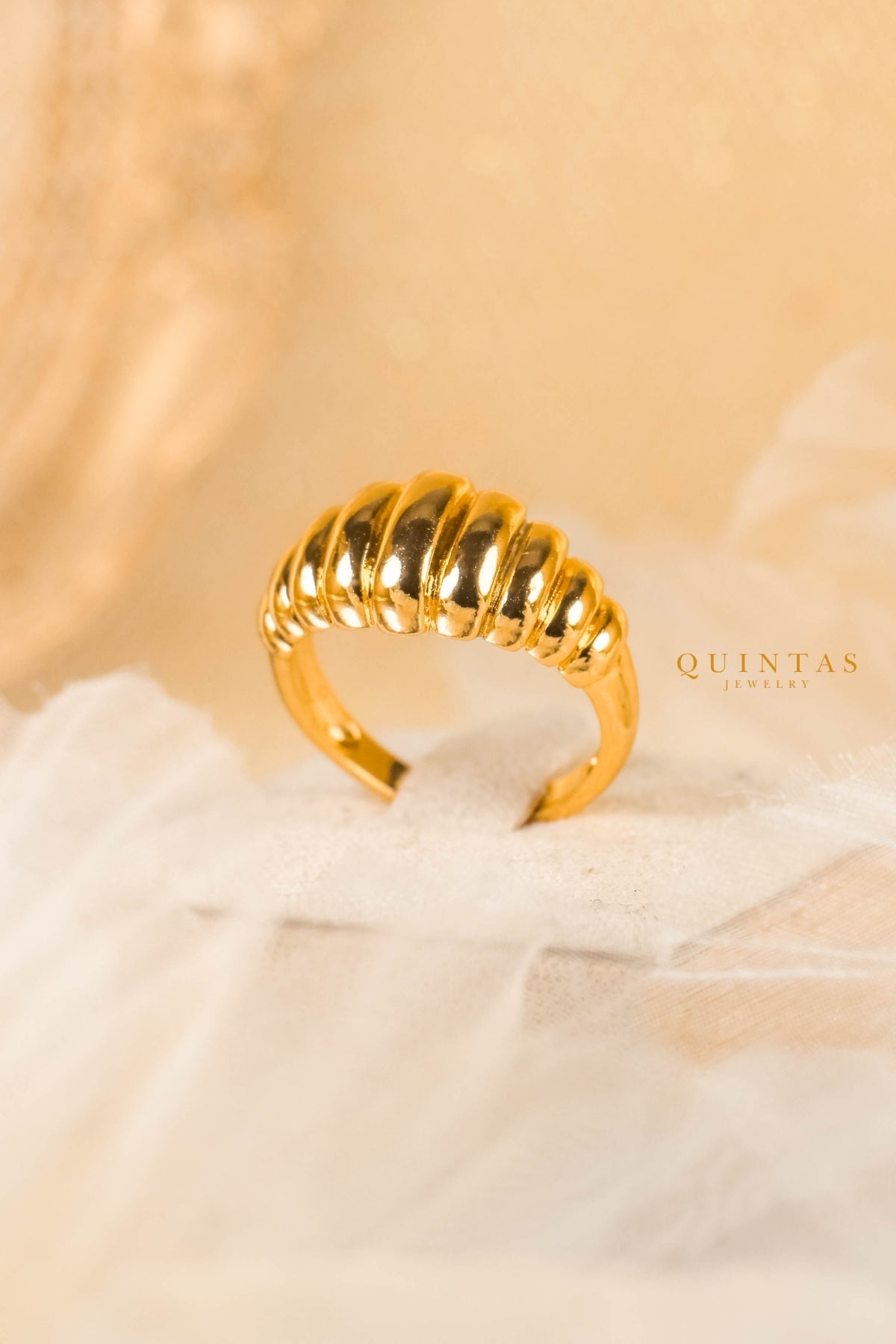 Parisian Croissant Ring (Adjustable)