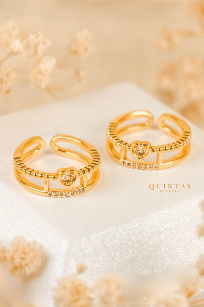 Regina Regal Heart Ring (Adjustable)