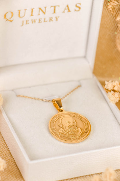 Holy Padre Pio Medallion Necklace